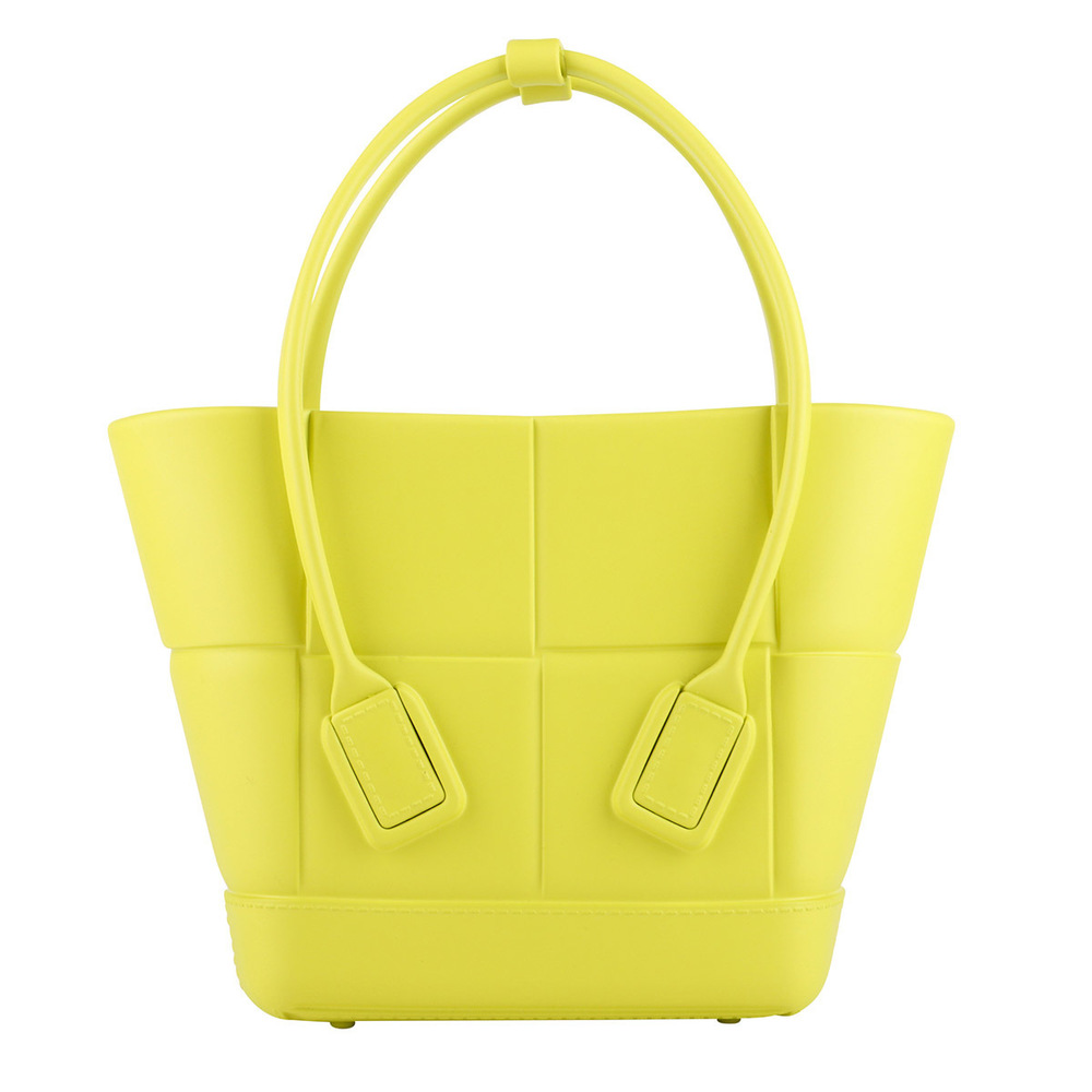 BOTTEGA VENETA The Arco RUBBER TOTE Handbag Yellow
